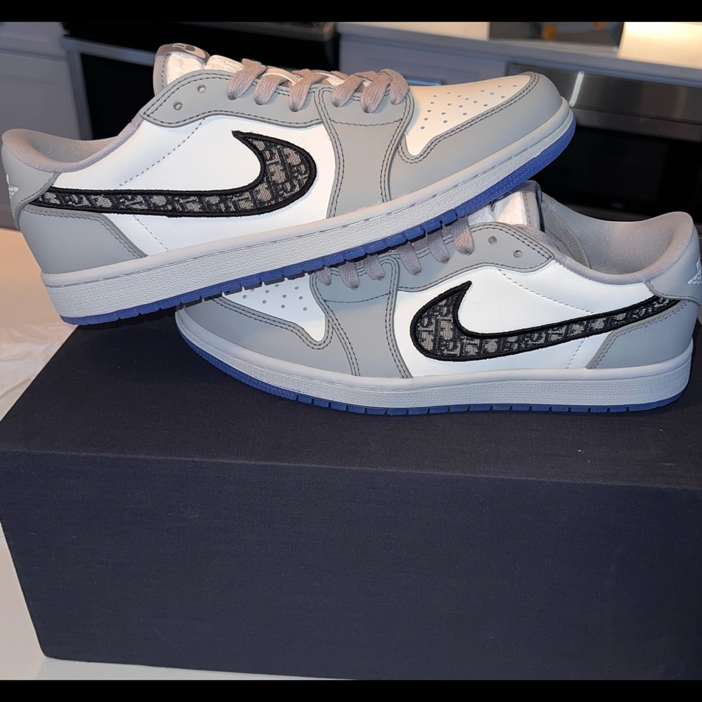 Authentic Dior x Air Jordan 1 Low Gray - Size 10 Men’s / 11.5 Women’s